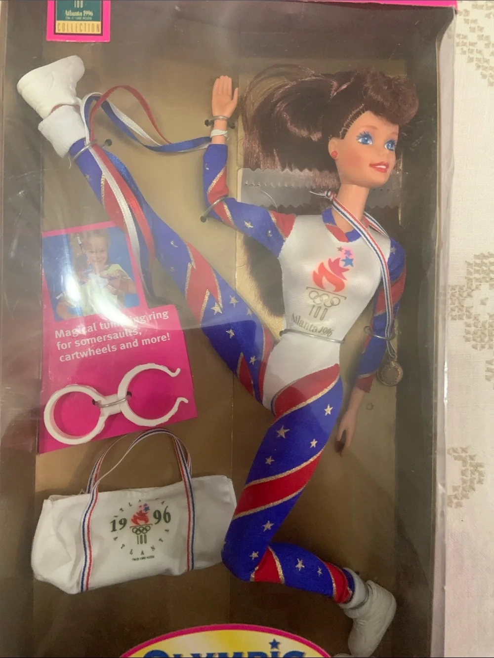 Barbie Olympic Gymnast Doll - White, Blue & Red